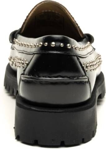 Sebago Platte zwarte schoenen met studs Black Dames