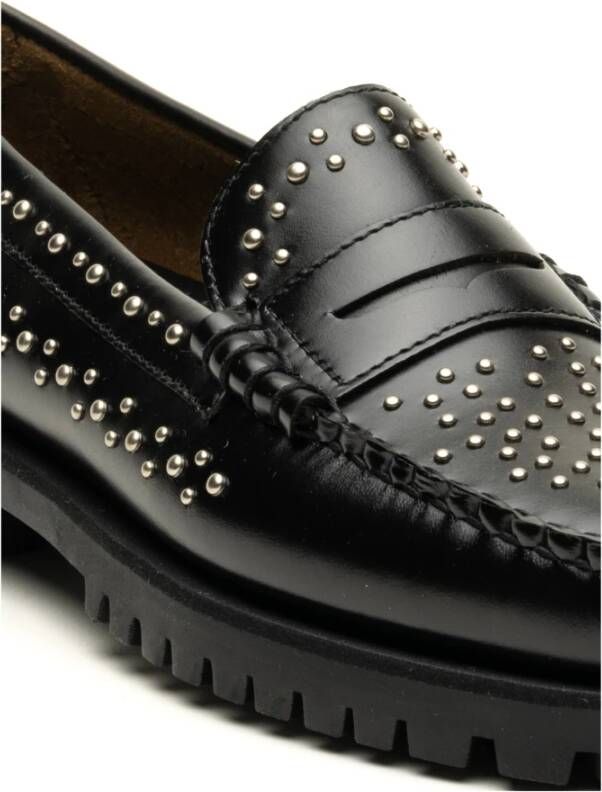 Sebago Platte zwarte schoenen met studs Black Dames