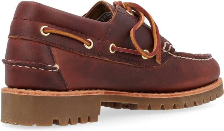 Sebago Premium Brown Burgundy Stijlvolle Schoenen Brown Heren