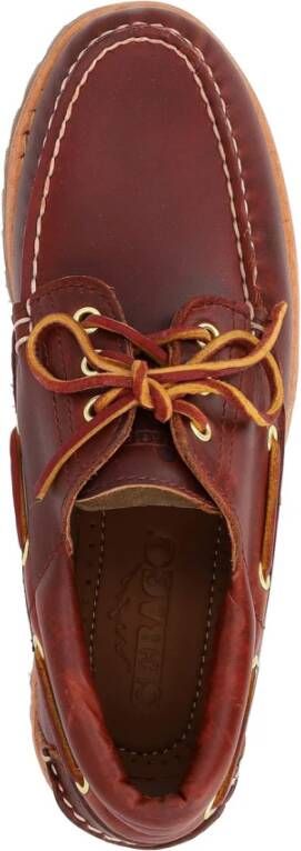 Sebago Premium Brown Burgundy Stijlvolle Schoenen Brown Heren