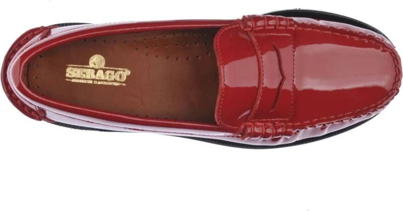 Sebago Rode platte schoenen Red Dames