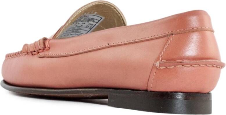 Sebago Roze Leren Penny Loafer Schoenen Pink Dames