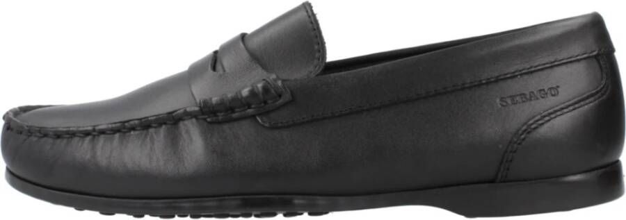 Sebago Stijlvolle Mocasin Loafers voor Mannen Black Heren