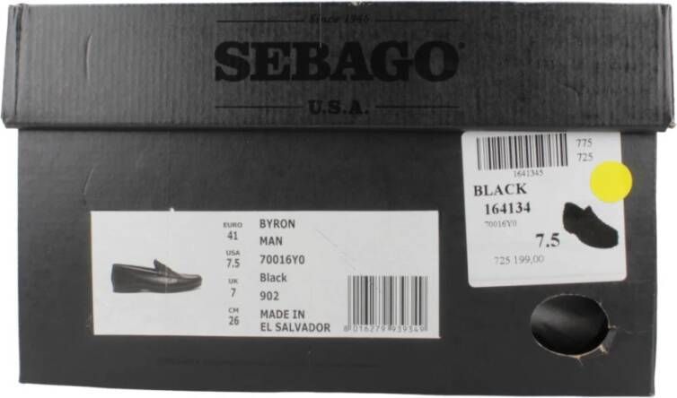 Sebago Stijlvolle Mocasin Loafers voor Mannen Black Heren