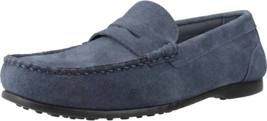 Sebago Suede Byron Loafers Blue Heren