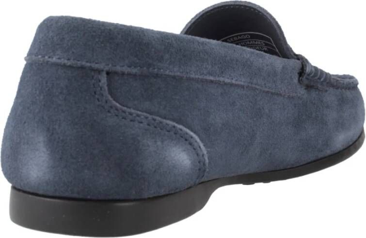 Sebago Suede Byron Loafers Blue Heren