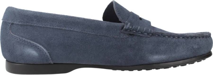 Sebago Suede Byron Loafers Blue Heren