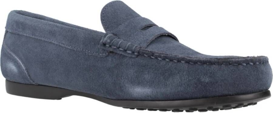 Sebago Suede Byron Loafers Blue Heren