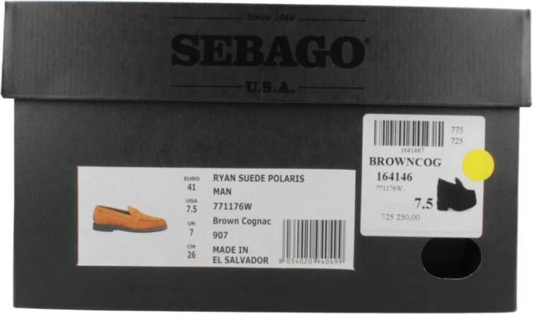 Sebago Suede Moccasin Loafers Brown Heren