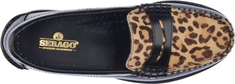 Sebago Wilde Vrouw Luipaardprint Schoenen Black Dames