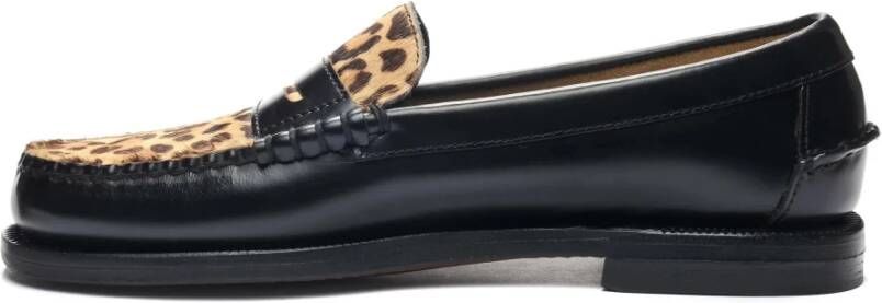 Sebago Wilde Vrouw Luipaardprint Schoenen Black Dames