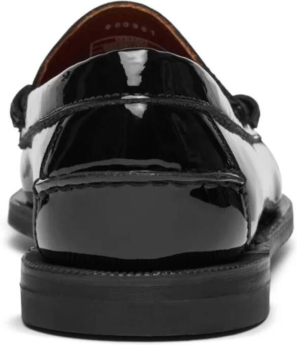 Sebago Zwarte Lakleren Mocassin Black Dames