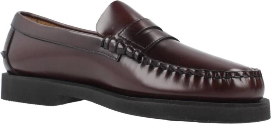 Sebago Zwarte leren loafers Red Heren