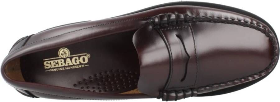 Sebago Zwarte leren loafers Red Heren