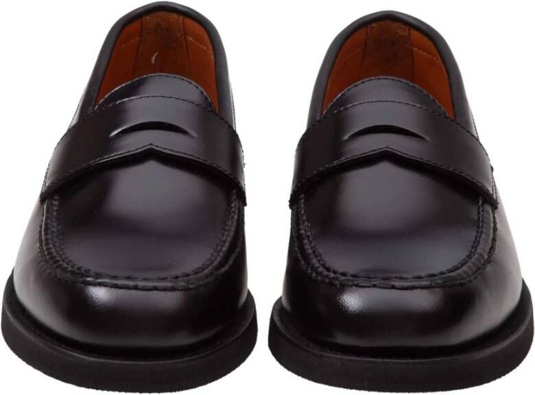 Sebago Zwarte Leren Mocassin Loafers Black Heren