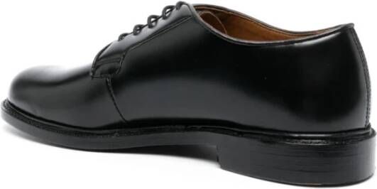 Sebago Zwarte Leren Veterschoenen voor Mannen Black Heren