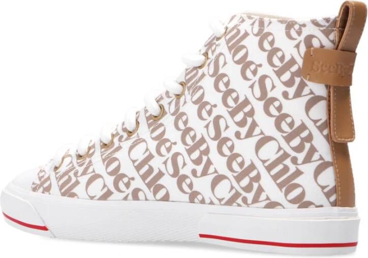 See by Chloé Aryana veter-up sneakers Wit Dames