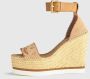 See by Chloé Geborduurde Sleehak Sandalen Beige Dames - Thumbnail 2