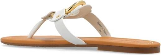 See by Chloé Hana leren slides Beige Dames