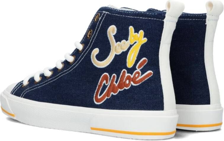 See by Chloé Hoge Top Sneakers Aryana Blue Dames