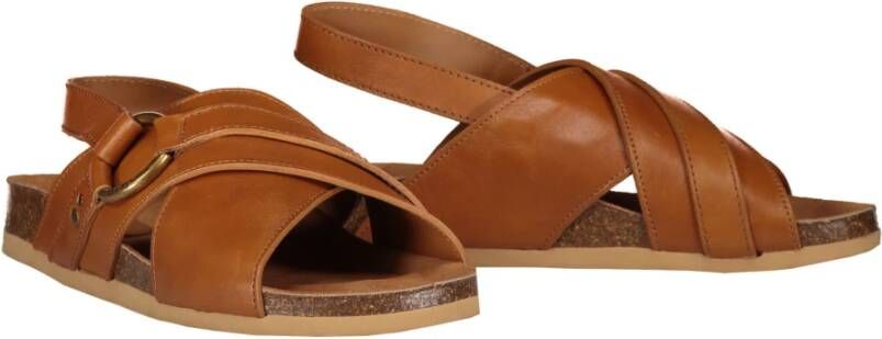 See by Chloé Kalfsleren Enkelband Sandalen Brown Dames