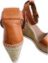 See by Chloé Leren Sleehak Espadrilles Sandalen Brown Dames - Thumbnail 5