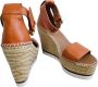 See by Chloé Leren Sleehak Espadrilles Sandalen Brown Dames - Thumbnail 6