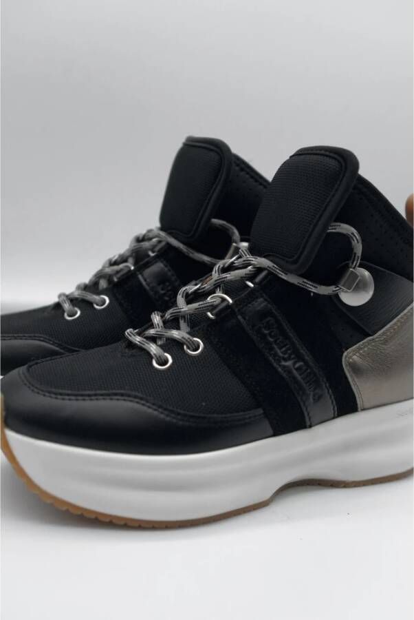 See by Chloé Stijlvolle Platform Sneaker Laarzen Zwart Dames