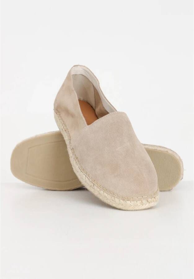 Selected Homme Beige Suède Espadrilles Instappers Beige Heren