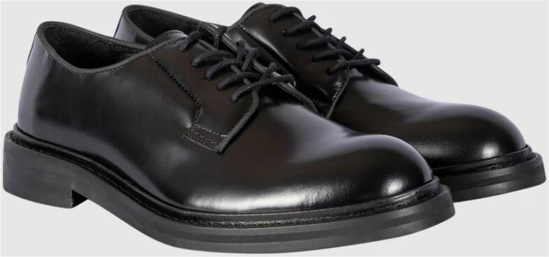 Selected Homme Zwarte Leren Blucher Mocassin Schoenen Black Heren