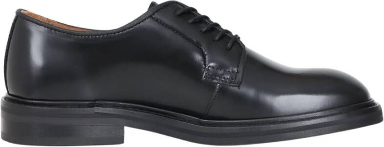 Selected Homme Zwarte leren veterschoenen Black Heren