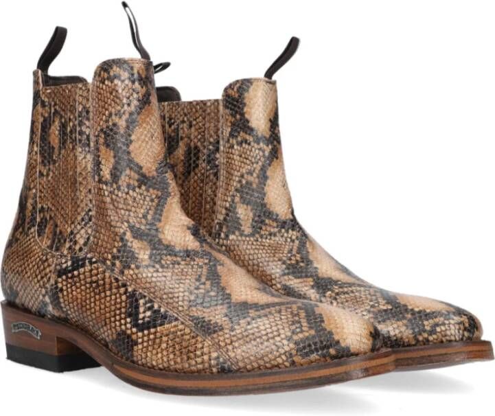 Sendra Bruine Slangenprint Cowboy Laarzen Brown Heren