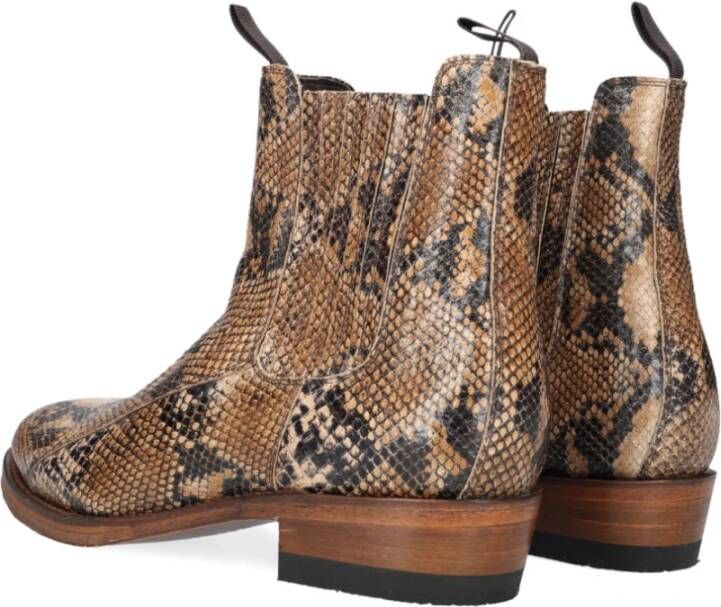 Sendra Bruine Slangenprint Cowboy Laarzen Brown Heren