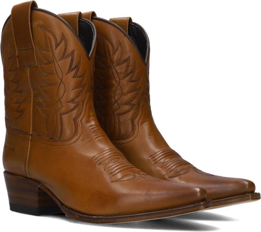 Sendra Western Style Leren Enkellaarzen Brown Dames