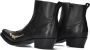 Sendra Zwarte Leren Cowboy Laarzen met Vlam Patroon Black Heren - Thumbnail 9