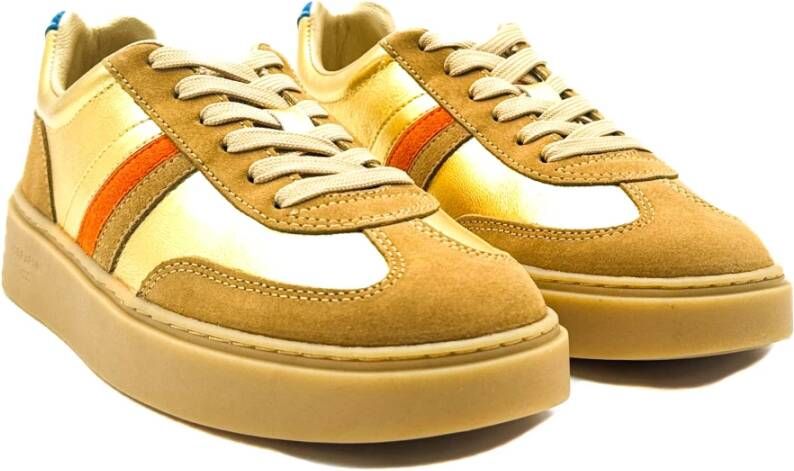 Serafini Gouden Court Sneakers Yellow Dames