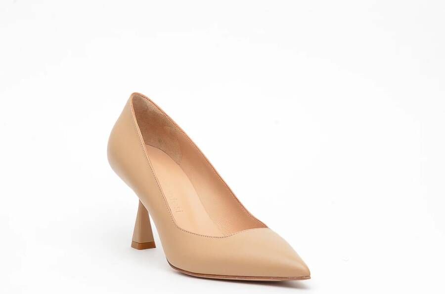 Sergio Levantesi Beige Leren Decolté Beige Dames