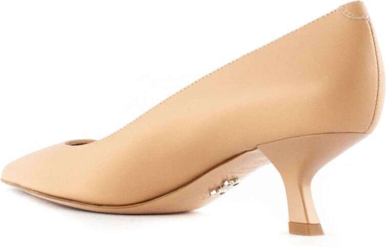 Sergio Levantesi Beige Leren Pointed Carmela Pumps Beige Dames