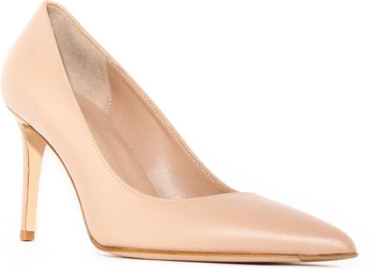 Sergio Levantesi Beige Leren Pumps 100mm Hak Beige Dames