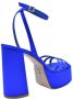 Sergio Levantesi Blauwe Zijden Plateau Sandalen Blue Dames - Thumbnail 3