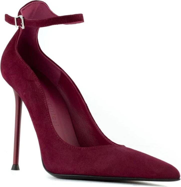 Sergio Levantesi Bordeaux Suède Livia Pumps met Hak Red Dames