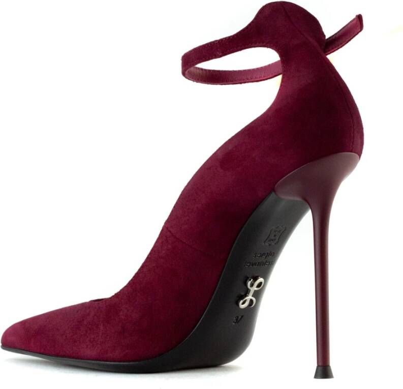 Sergio Levantesi Bordeaux Suède Livia Pumps met Hak Red Dames