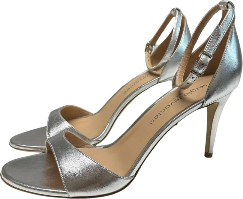 Sergio Levantesi Enkelband Leren Sandalen Gray Dames