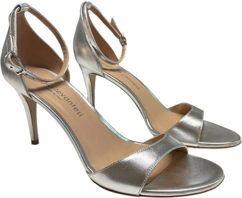 Sergio Levantesi Enkelband Leren Sandalen Gray Dames