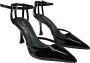 Sergio Levantesi Enkelband Patent Sandalen 10cm Hak Black Dames - Thumbnail 4