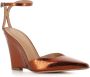 Sergio Levantesi Koperen Python Wig Sandalen Orange Dames - Thumbnail 3