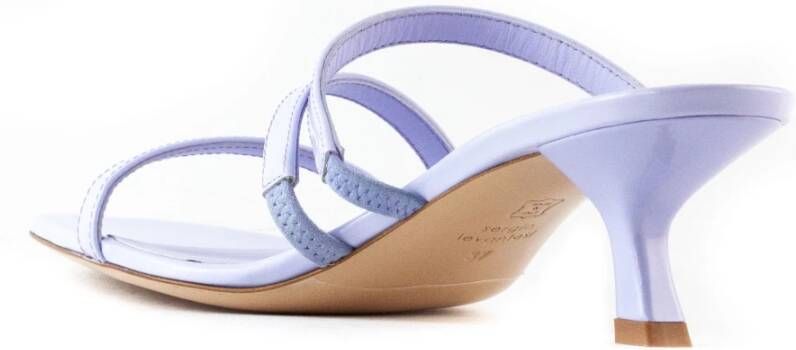 Sergio Levantesi Paarse Patentleren Sandalen met Vierkante Neus Purple Dames