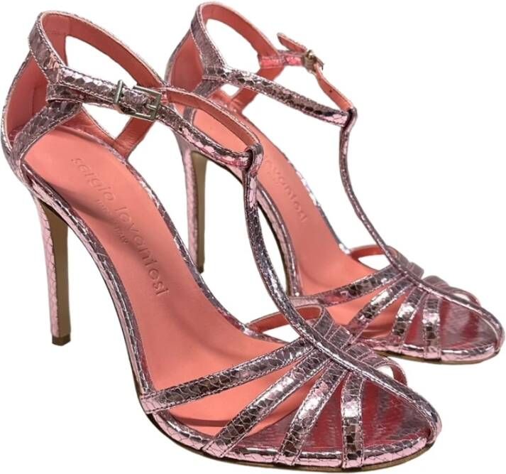 Sergio Levantesi Polyester Sandalen met 10cm Stiletto Hak Pink Dames