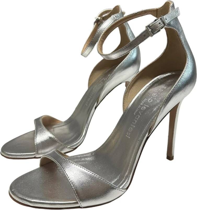 Sergio Levantesi Polyester Sandalen met Enkelband Gray Dames