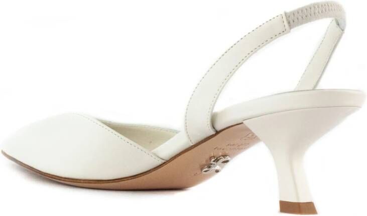 Sergio Levantesi Witte leren Cloe slingback sandalen White Dames